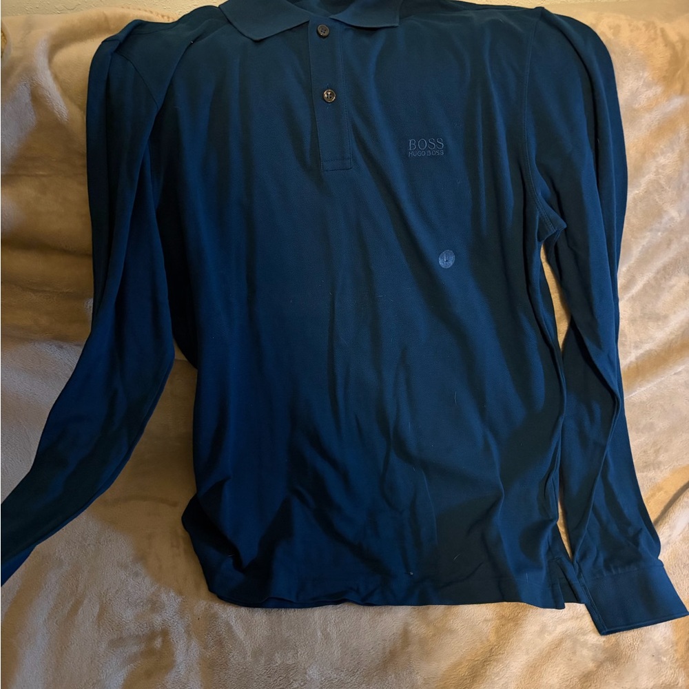 Boss Men's Dark Blue Polo Shirt